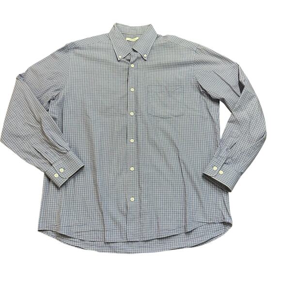 Oliver Ridley Men’s plaid button down shirt purple blue Size L - Picture 1 of 6